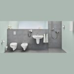 Подвесной унитаз безободковый Grohe Bau Ceramic 39427000 цвет белый смыв торнадо-фото5
