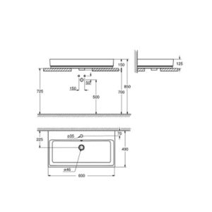 Раковина накладная 60 Grohe Cube Ceramic 3947700H цвет белый-фото2