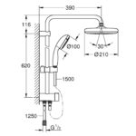 Душевая система с переключателем Grohe New Tempesta 26381001 хром-фото2