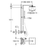 Душевая система со смесителем Grohe Euphoria Cube 230 23147001 хром-фото2