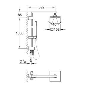 Душевойая система Grohe Euphoria Cube 27696000 хром-фото2