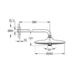 Верхний душ Grohe Euphoria 260 SmartControl 26459000 хром-фото2
