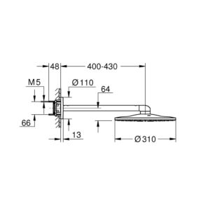 Верхний душ Grohe Rainshower 310 SmartActive 26475000 хром-фото2
