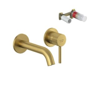 Смеситель KLUDI BOZZ SET 38244N076S для раковины встраиваемый комплект золото браш-фото1