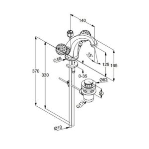 Смесители для раковины KLUDI ADLON 5101005G5 с донным клапаном хром-фото2