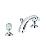 Смеситель KLUDI ADLON 5104305G5 для раковины на три отверстия ручки «Swarovski®» хром-фото1