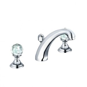 Смеситель KLUDI ADLON 5104305G5 для раковины на три отверстия ручки «Swarovski®» хром-фото1