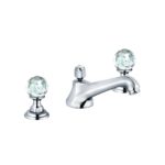 Смеситель KLUDI ADLON 5104605G5 для раковины на три отверстия двухвентильный ручки «Swarovski®» хром-фото1