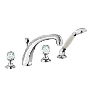 Смеситель KLUDI ADLON 5152405G5 на борт ванны ручки «Swarovski®» хром-фото1