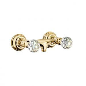Смеситель KLUDI ADLON 5161045G4 для душа настенный с подключением шланга ручки «Swarovski®» золото глянец-фото1