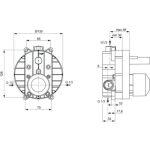 Встраиваемый смеситель Ideal Standard BUILT-IN A1300NU-фото2
