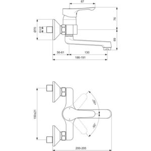 Смеситель для раковины Ideal Standard ALPHA BC649AA цвет хром-фото2