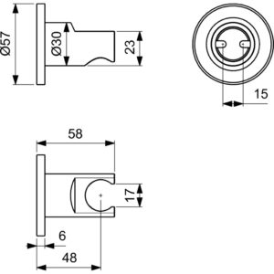 Держатель для душа IDEALRAIN BC806AA хром-фото2