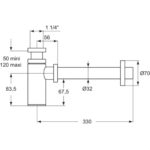 Сифон для раковины 1 1/4 Ideal Standard T4441XG цвет чёрный-фото4