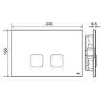 Клавиша смыва PLAIN 070829 механика цвет Черный soft-touch-фото2