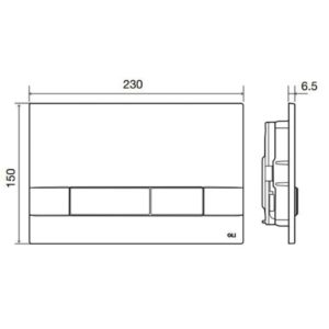 Кнопка смыва OLI Narrow 148302/192902 Olipure матовый хром-фото2