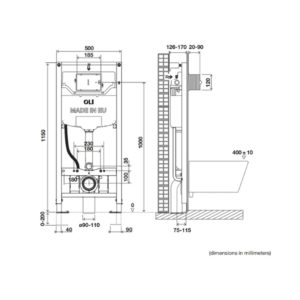 Инсталляция подвесного унитаза OLI120 Plus Sanitarblock Пневматика Fast Fit 177306-фото2