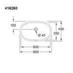 Раковина встраиваемая снизу Villeroy & Boch O.NOVO 41626001 цвет белый 600х350-фото2