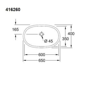 Раковина встраиваемая снизу Villeroy & Boch O.NOVO 41626001 цвет белый 600х350-фото2