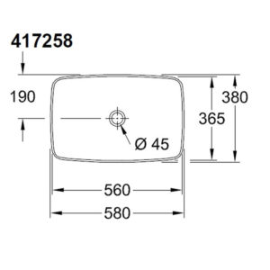 Раковина чаша накладная Villeroy & Boch ARTIS 41725801 цвет белый 580х380-фото2