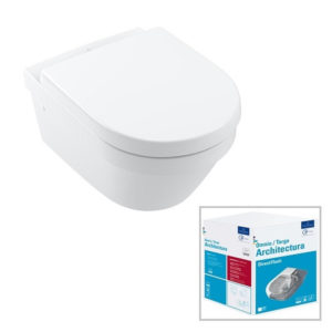 Подвесной унитаз Villeroy & Boch ARCHITECTURA 4694HR01 безободковый цвет белый с сиденьем-фото1