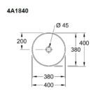 Раковина чаша накладная круглая Villeroy & Boch COLLARO 4A184001 цвет белый D400-фото2