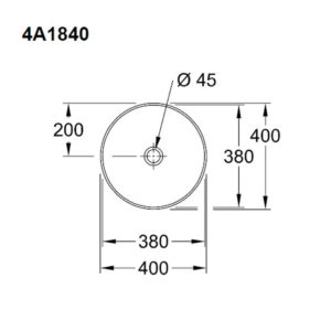 Раковина чаша накладная круглая Villeroy & Boch COLLARO 4A184001 цвет белый D400-фото2