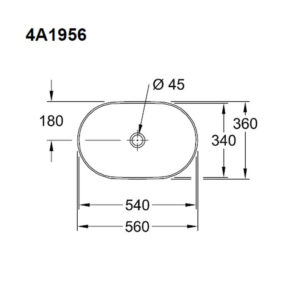 Раковина чаша накладная Villeroy & Boch COLLARO 4A195601 цвет белый 560х360-фото2