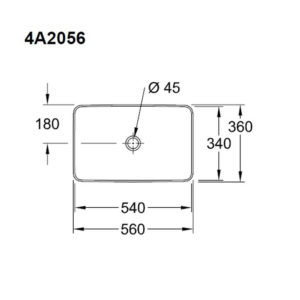 Раковина чаша накладная Villeroy & Boch COLLARO 4A205601 цвет белый 560х360-фото2