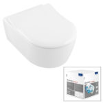 Подвесной унитаз Villeroy & Boch AVENTO 5656RS01 безободковый цвет белый с сиденьем-фото1