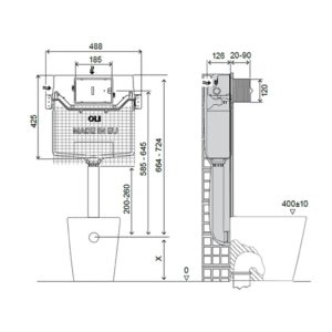 Бачок скрытого монтажа OLI120 Plus AC 878619-фото2