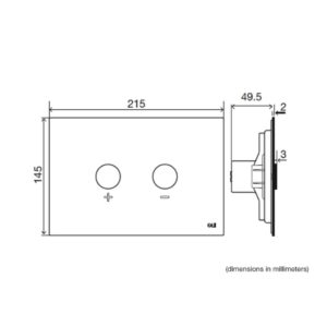 Клавиша смыва BLINK 882567 пневматика цвет GunMetal-фото2