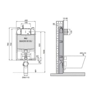 Бачок скрытого монтажа OLI74 Plus Simflex механика Nano Plus 885069-фото2