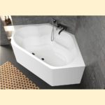 Ванна акриловая с панелью угловая 145x145 RIHO WINNIPEG plug&play B010011005-фото2