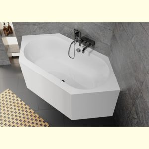 Ванна акриловая с панелью ассиметричная 190x90 RIHO KANSAS plug&play B035008005-фото2