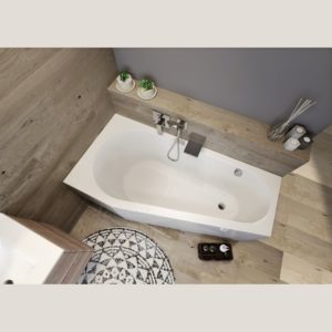 Ванна акриловая с панелью ассиметричная 150x80 RIHO DELTA 150 plug&play B067007005-фото2