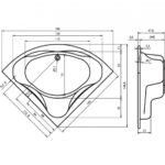 Акриловая ванна угловая 140x140 RIHO NEO B076001005-фото3