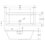 Акриловая ванна прямоугольная 160x70 RIHO RETHINK CUBIC B104013005-фото3