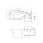 Акриловая ванна ассиметричная 160x75 RIHO RETHINK SPACE B112001005-фото3