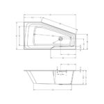 Акриловая ванна ассиметричная 170x90 RIHO RETHINK SPACE B114001005-фото3
