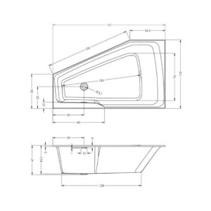 Акриловая ванна ассиметричная 180x110 RIHO RETHINK SPACE B115001005-фото3