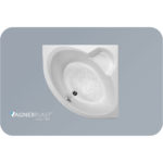 Ванна угловая акриловая 125x125 Vagnerplast Catalina Mini белая-фото1