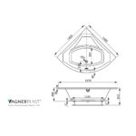 Ванна угловая акриловая 140x140 Vagnerplast Veronela Corner белая-фото7