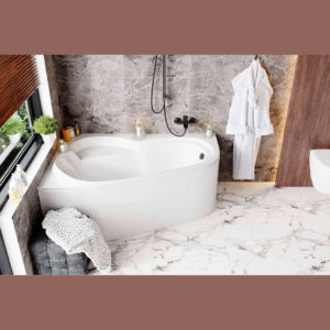 Ванна ассиметричная акриловая 147x100 Vagnerplast Selena left белая-фото2