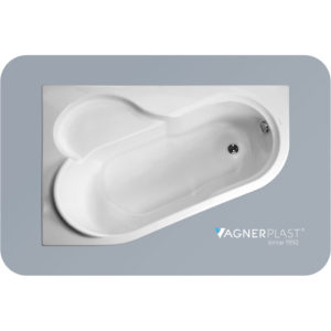 Ванна ассиметричная акриловая 147x100 Vagnerplast Selena left белая-фото1