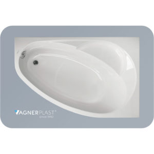 Ванна ассиметричная акриловая 150x100 Vagnerplast Flora right белая-фото1