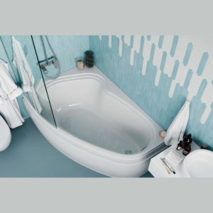 Ванна ассиметричная акриловая 150x90 Vagnerplast Avona left белая-фото2