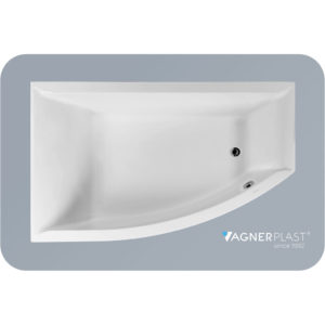 Ванна ассиметричная акриловая 160x105 Vagnerplast Veronela left белая-фото1