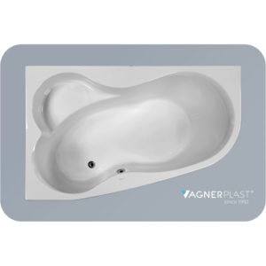 Ванна ассиметричная акриловая 160x105 Vagnerplast Melite left белая-фото1