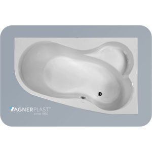 Ванна ассиметричная акриловая 160x105 Vagnerplast Melite right белая-фото1